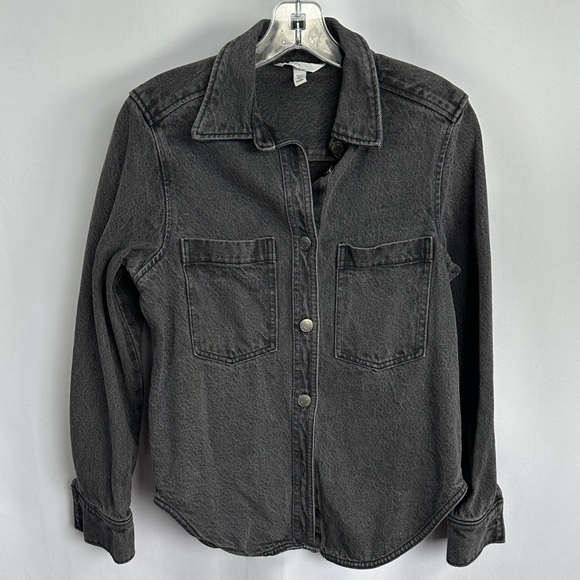 H&M Jackets & Blazers - H&M Charcoal Denim Jacket
